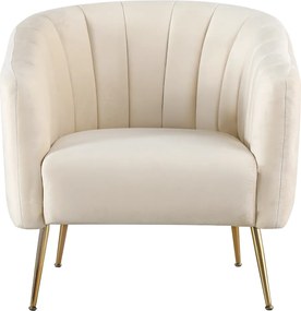 Design fotel, bézs Velvet szövet/gold króm-arany, BAGY