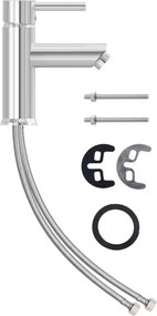 vidaXL krómozott felületű fürdőszobai mosdócsaptelep 130 x 176 mm
