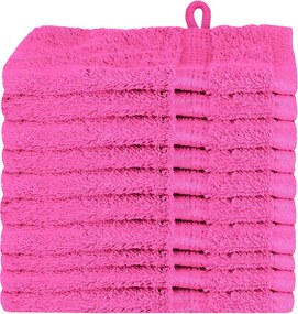 vidaXL Vendégtörölköző SOLUND 10 pcs Rózsaszín 15 x 21 cm 550 gsm