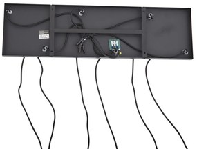 Design függőlámpa fekete füstüveggel, 6 ágú - Ana