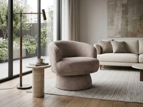 Forgatható design fotel COSMIC RAVEN, sötétbézs