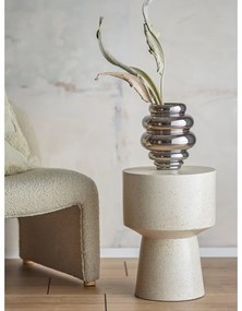 Ezüstszínű üveg kézzel készített váza (magasság 24 cm) Zorya – Bloomingville