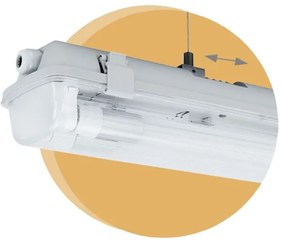 Ipari fénycsöves lámpa LIMEA T8 2xG13/10W/230V IP65 1500mm