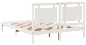 fehér tömör fa extra hosszú ágykeret matrac nélkül 160 x 220 cm