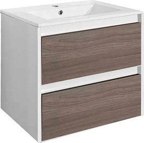 Porto 60 alsó szekrény mosdóval fehér-rauna szil