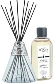 Starck pálcás diffúzor töltettel 0,4l Peau de Pierre/Stone bőr szürke - Maison Berger Paris