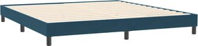 vidaXL sötétkék bársony ágykeret matrac nélkül 200x210 cm