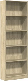 vidaXL sonoma tölgy színű szerelt fa könyvespolc 60 x 24 x 176 cm