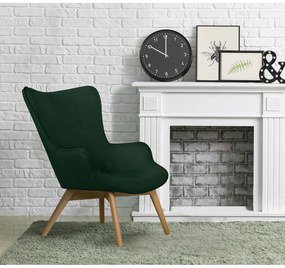 Sötétzöld fotel Niko – Ropez