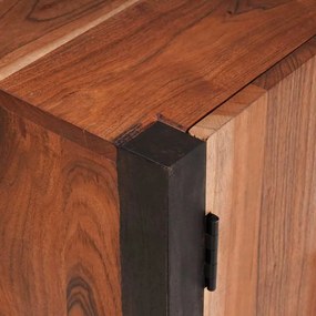 Széf fiókkal 3 pcs Barna 55 x 30 x 75 cm Tömör akácfa