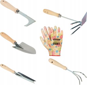 Kerti Szerszám Készlet 6EL Erős Kerti Szerszámok Kapa Kesztyű