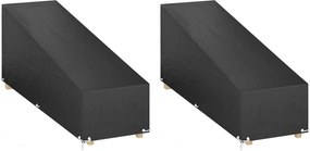 vidaXL 2 db polietilén napozóágy huzat 12 fűzőlyukkal 205x75x40/70 cm