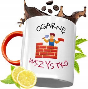 Narancssárga Bögre Építő Szakember Barkácsolónak, fényképes nyomattal