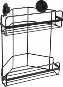 Fürdőszoba Sarokpolc Fekete 2 Szintes Konyha Stabil Modern Loft