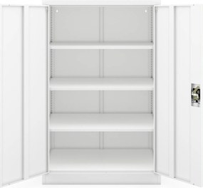 KEVIN D600 fehér fém irodai iratszekrény 900 x 1400 x 600 mm