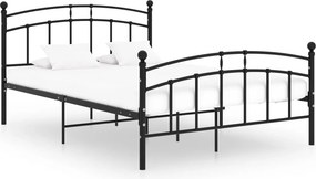 vidaXL fekete fém ágykeret 200 x 200 cm