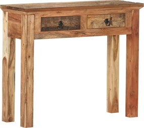 vidaXL tömör akácfa és újrahasznosított fa tálalóasztal 90,5x30x75 cm