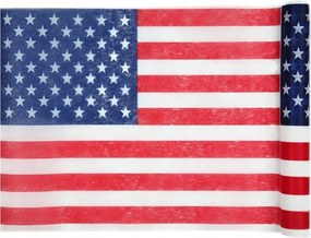 Asztalterítő Usa zászló Amerika nem szőtt poliészter 30cm x 5m Santex