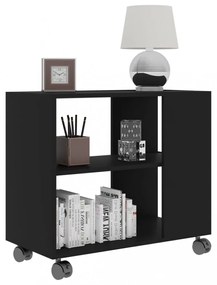 fekete szerelt fa kisasztal 70 x 35 x 55 cm