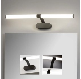 Brilagi - TUBEO LED fürdőszobai tükörvilágítás 8W/230V 60 cm IP44 fekete FG-M1-C07-600-BLK