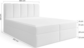 Tenor kontinentális ágy 160x200 tárolóval - bézs bouclé Quelle 03