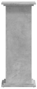 betonszürke szerelt fa növényállvány 33 x 33 x 80 cm