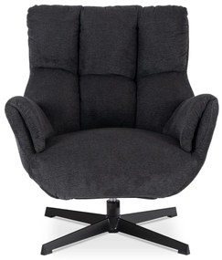 Fotel Wypoczynkowy Obrotowy REAL Fekete