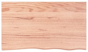 világosbarna kezelt tömör tölgyfa fali polc 100x60x(2-4) cm