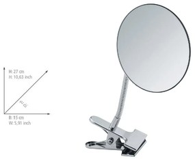 Kozmetikai nagyítós tükör (ötszörös) ø 15 cm Clip – Wenko