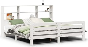 vidaXL fehér tömör fenyőfa ágy matrac nélkül 180 x 200 cm