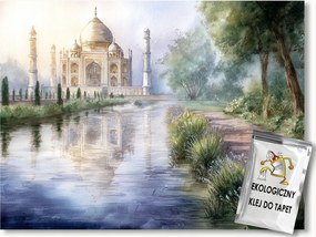 Fotótapéta Flizelina Tájkép Kert Építmény Taj Mahal India 254x184 ragasztó