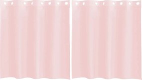vidaXL 2 db világos rózsaszínű fátyolfüggönyök rojtokkal 140x140 cm