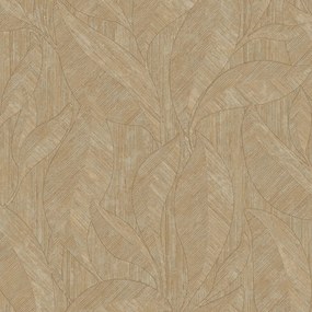 Zambaiti Parati Casa Chic Foglietta barna-drapp leveles texturált vlies tapéta – Z20111