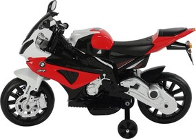 HOMCOM BMW Licencelt Gyerek Elektromos Motorkerékpár 3-8 Éveseknek, Sebesség 2.5-5Km/h, 12V Akkumulátorral, Kerekekkel és Fényekkel, 110x47x69 cm, Fek