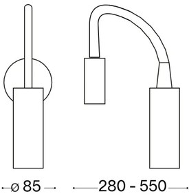 Ideal Lux - LED Rugalmas kislámpa FOCUS LED/3,5W/230V CRI 90 szürke/fényezett króm