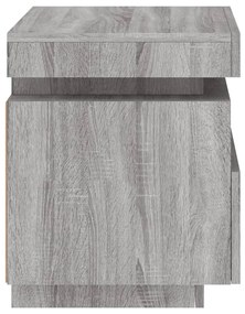 szürke sonoma éjjeliszekrény LED-világítással 40 x 39 x 48,5 cm