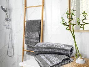 BAMBOO szürke bambusz fürdőlepedő 70x140 cm, 70% bambusz szál | 30% pamut