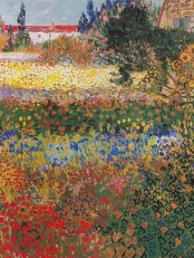Reprodukció Garden in Bloom, Arles, July 1888, Vincent van Gogh
