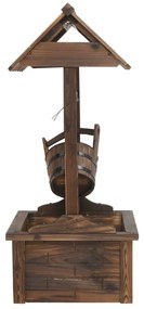 tömör fenyőfa kívánságkút szivattyúval 57 x 50 x 112 cm