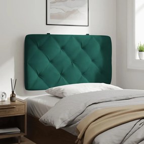 sötétzöld bársony fejtámla párna 90 cm