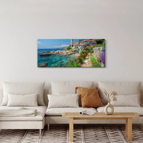Kép - Festői tengerparti falu (120x50 cm)