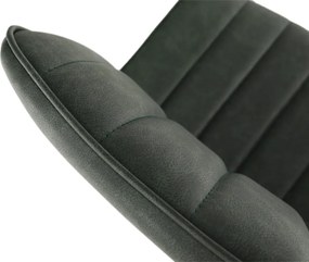 Szék, ekobőr zöld/fekete, HAZAL