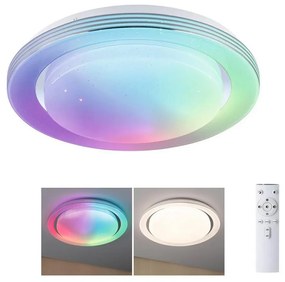 Paulmann 70547 - LED RGBW/38,5W Dimmelhető mennyezeti lámpa RAINBOW 230V + távirányító