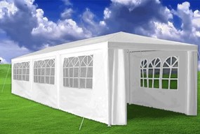 Kerti party sátor, fehér, 3x9 m, TEKNO NEW TYP 3 + 8 oldalsó résszel