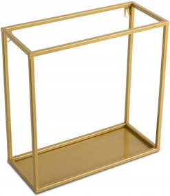 Falra akasztható polc fém arany 35 cm loft