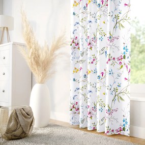 Goldea pamut drapéria - festett réti virágok 140x150 cm