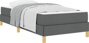 vidaXL Boxrugós ágy matracmal Sötétszürke 80 x 200 cm szövet