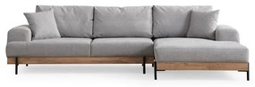 Sarokkanapé Eti Oak Jobbos - Szürke