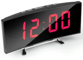 Tükrös Íves Design LED Digitális ébresztő óra - DT-6507