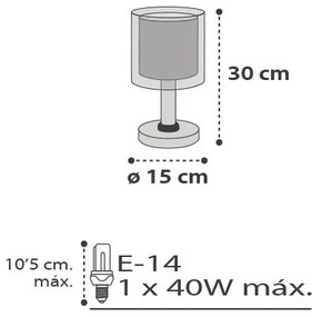 Dalber D-41411E - Gyerek asztali lámpa CLOUDS 1xE14/40W/230V